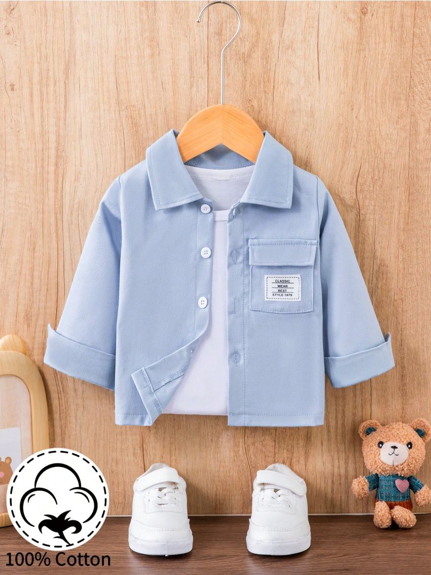 SHEIN Newborn Baby Boys' Casual All-Match Jacket