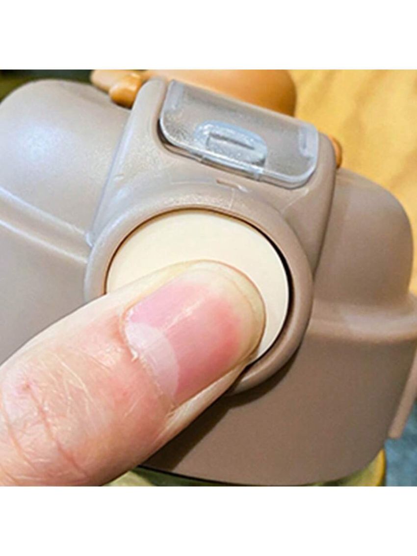 Cute Bear Shaped Water Bottle For Girls, High Capacity With Straw And Lovely Design