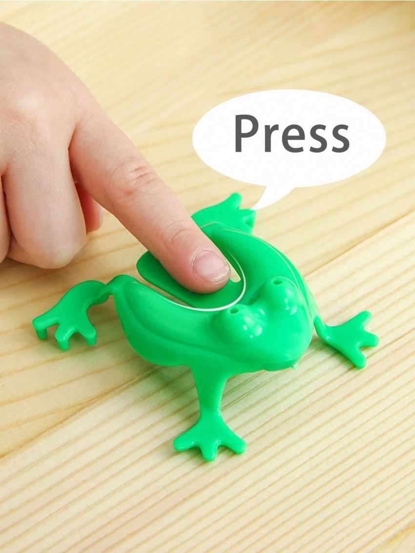 5pcs Random Color Small Size Jumping Frogs Stress Relief Toy, Classic Traditional Jumping Frog Vintage Small Toy
