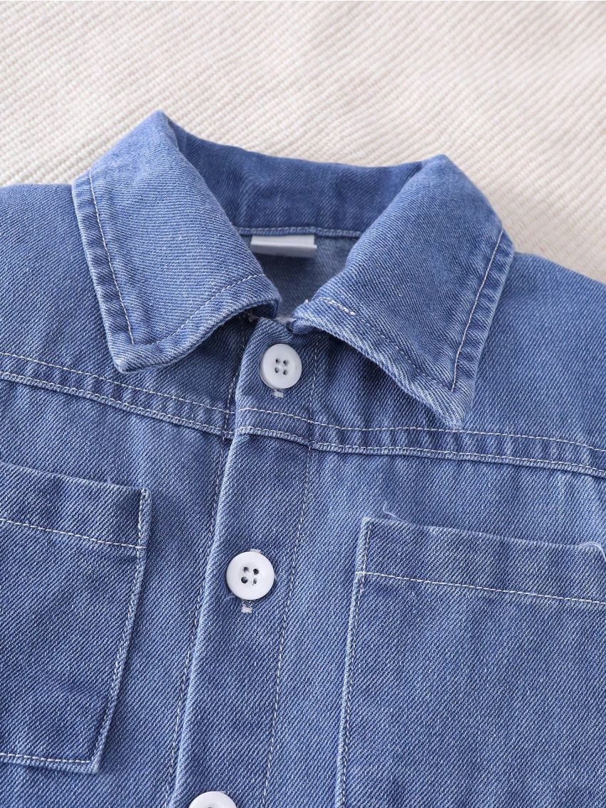 Baby Boy Pocket Short Sleeve Shirt And Shorts Set