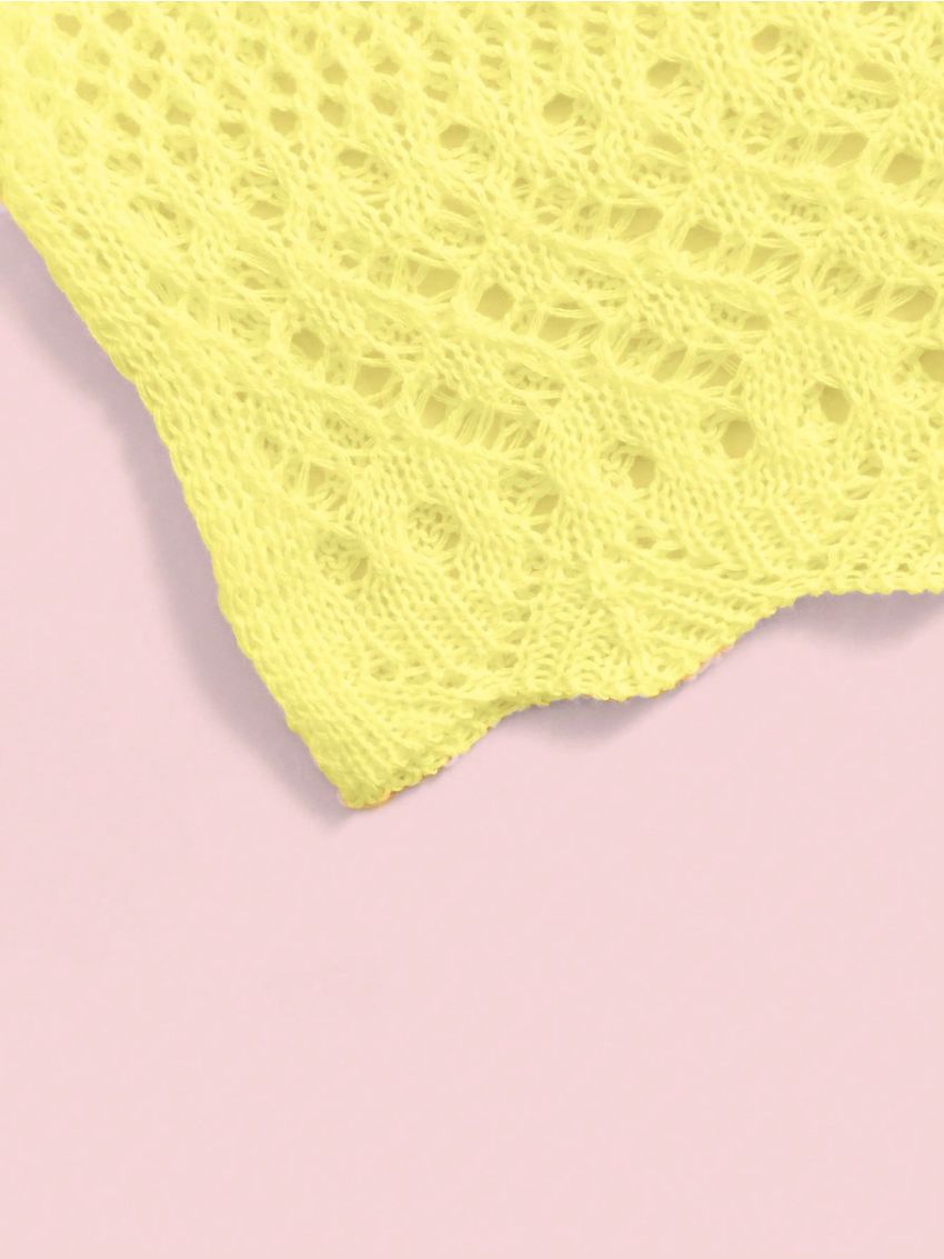 SHEIN Teen Girl Hollow Out Scallop Trim Cami Cover Up Dress