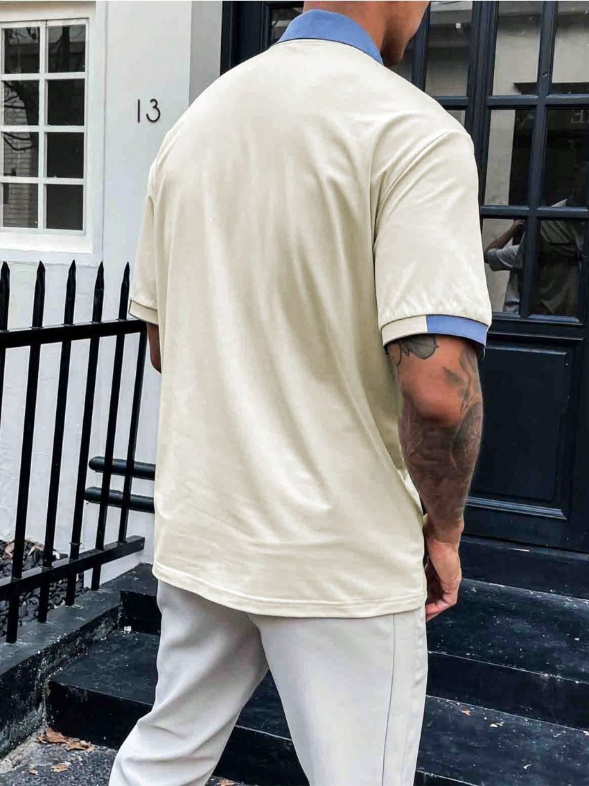 Manfinity Sporsity Men's Colorblock Polo Shirt