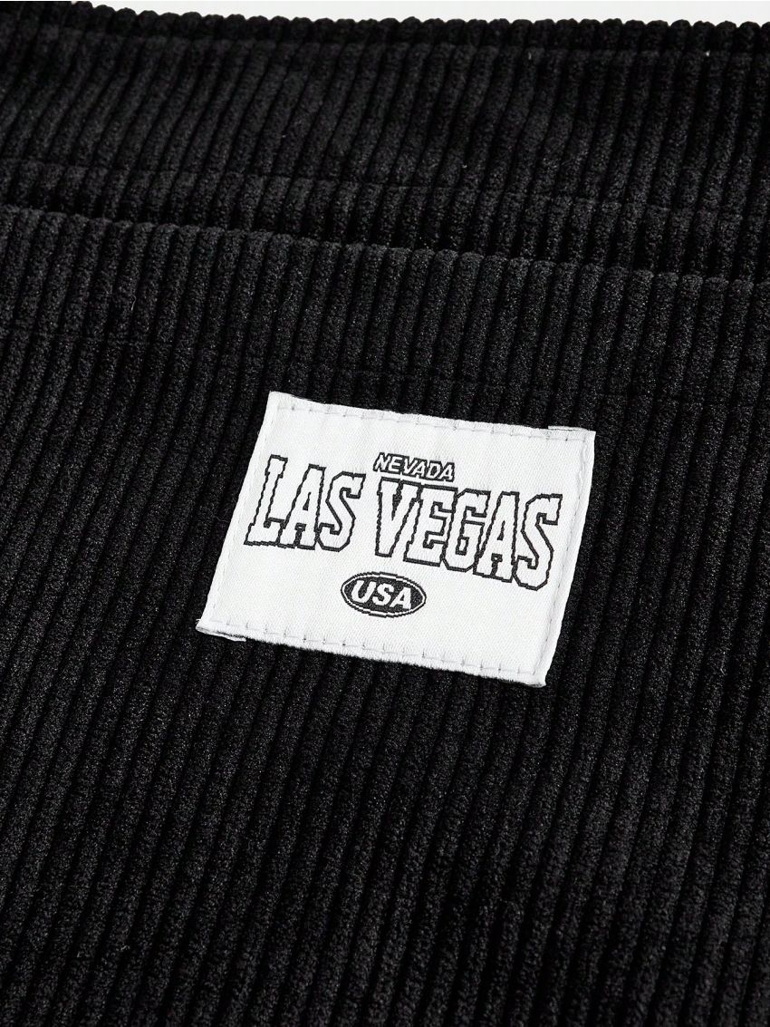 SHEIN Maternity Overalls With Text Pattern