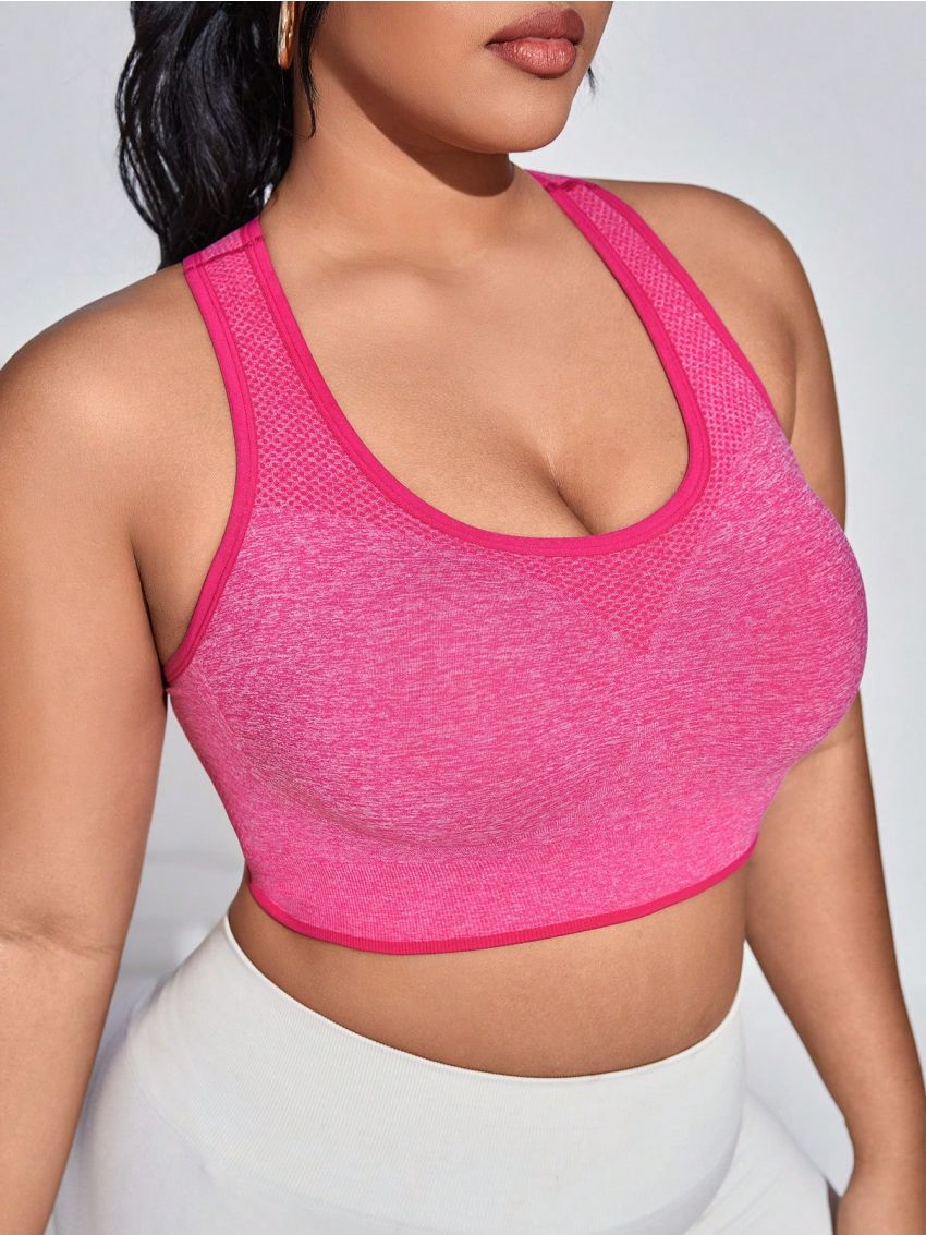 Yoga Basic Plus Size Women's Padded Double-Layered Sports Bra