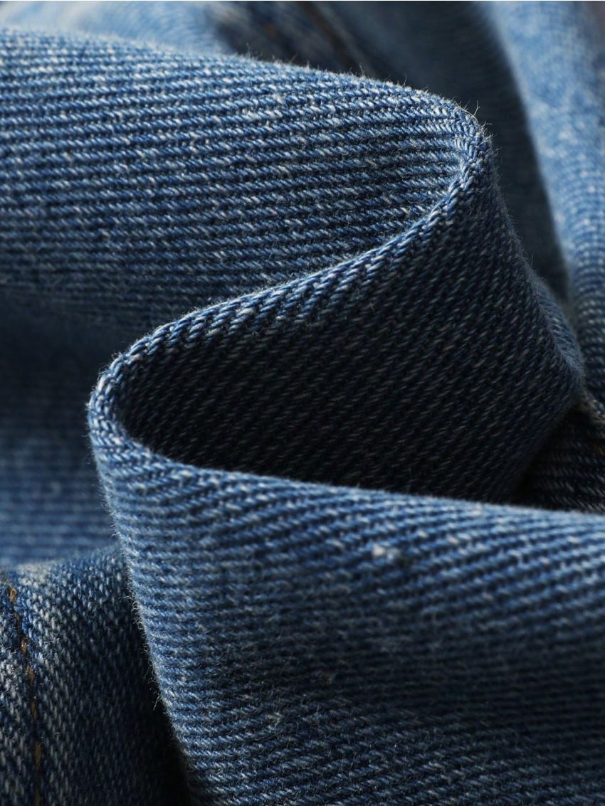 SHEIN Boys' Flip Detail Hooded Denim Jacket, Stone Washed