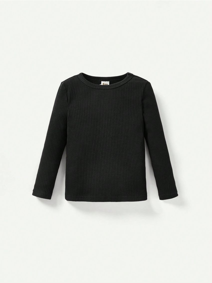 Cozy Cub Baby Boy Solid Ribbed Knit Thermal Underwear Set