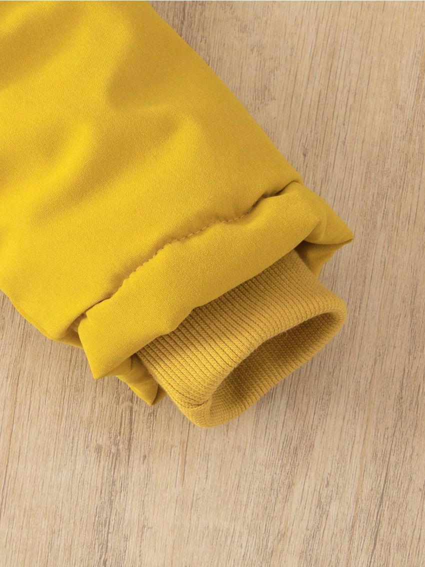 SHEIN Baby Boys' Thick Warm Parka Coat With Detachable Fur Hood, Autumn/Winter