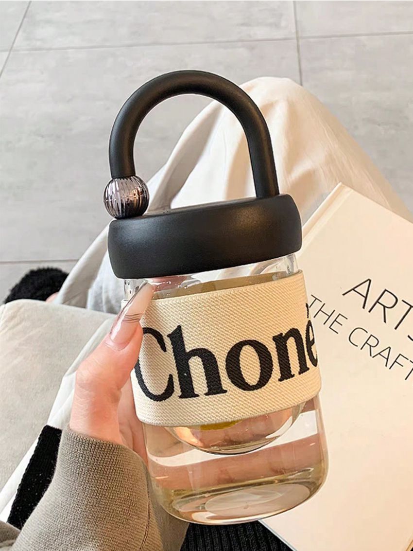 1pc Summer Portable Plastic Cup, Simple And Lightweight On-the-go Coffee Cup