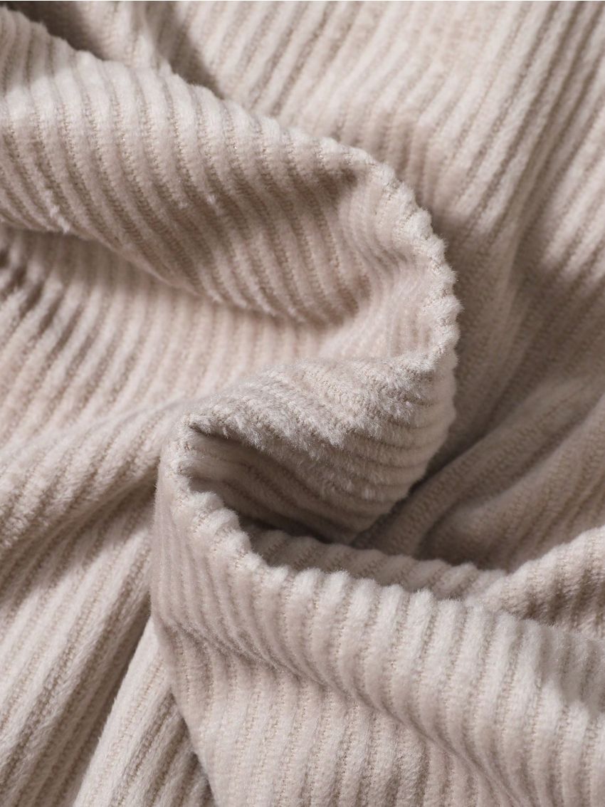 SHEIN Kids EVRYDAY Boys Dual Pocket Hooded Jacket & Knot Front Pants Without Tee