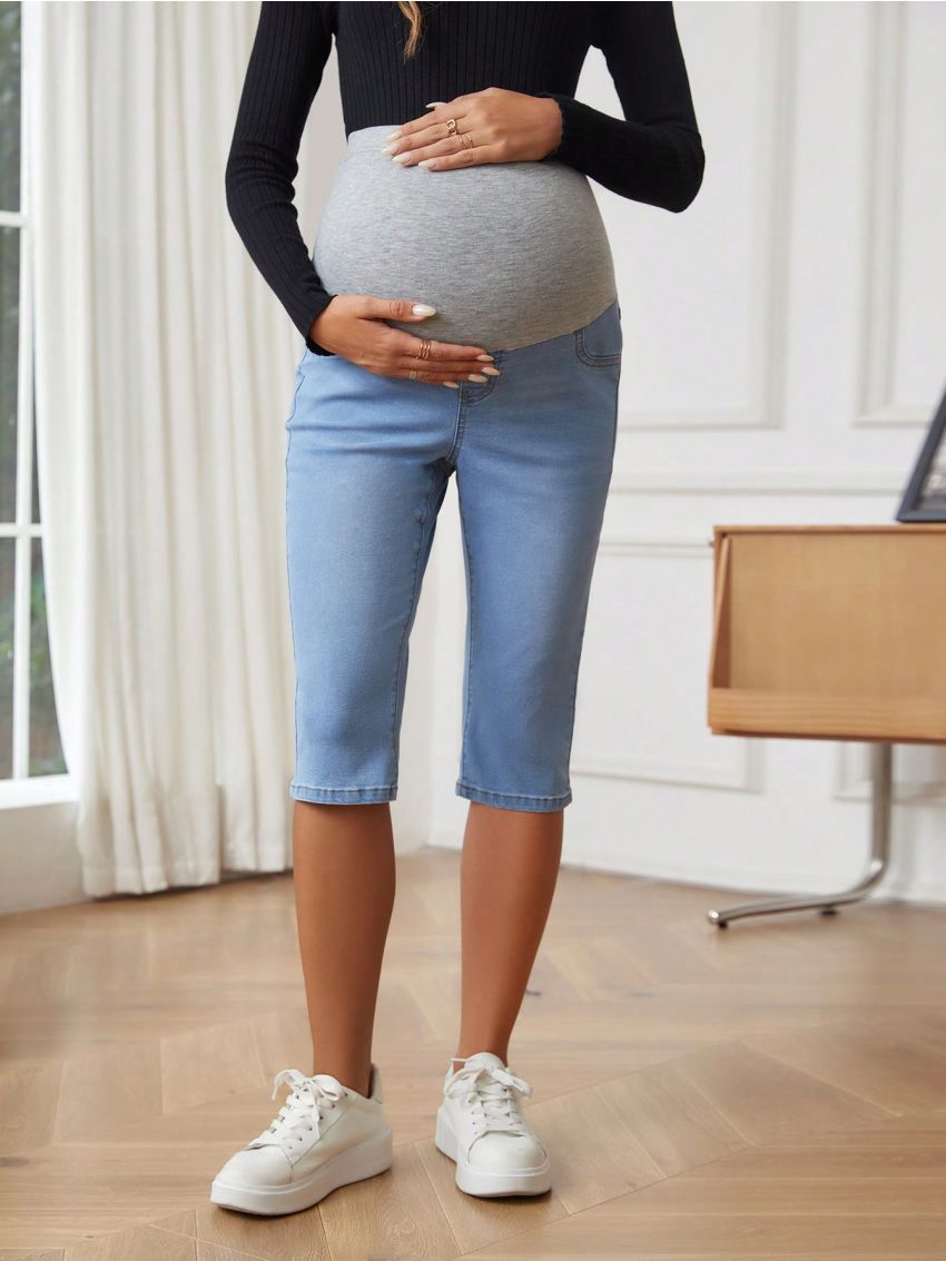 SHEIN Maternity Casual Denim Pants