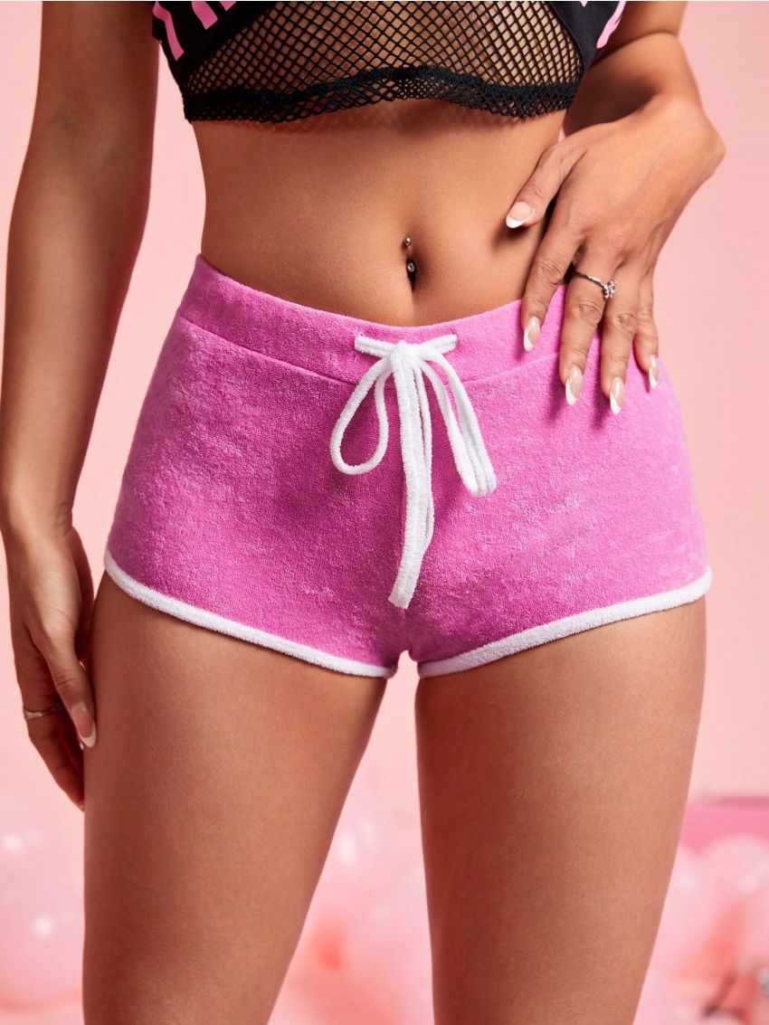 SHEIN PETITE Ladies' Letter Print Shorts