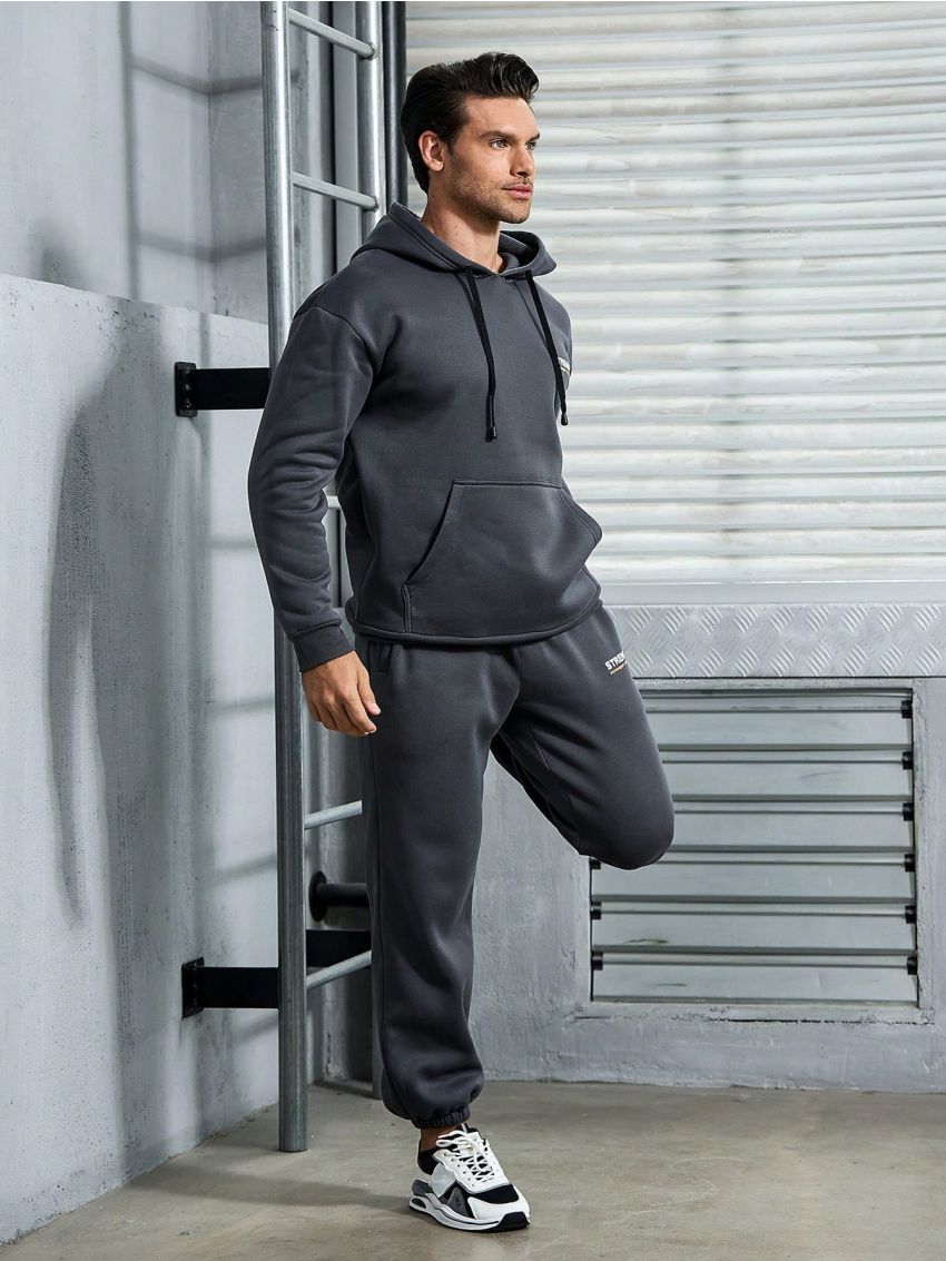 In My Nature Men's Gray Hooded Sweater, One Piece