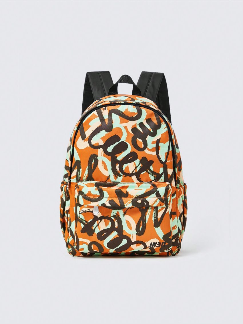 JNSQ Outdoor Camo Leisure Sports Graffiti Backpack, Large Capacity, Simple And Fashionable, Multi-functional