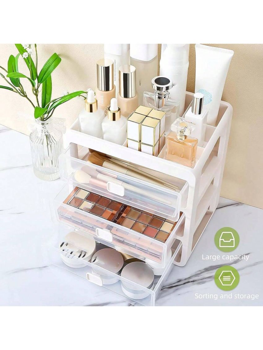 Makeup Organizer for Vanity, Cosmetic Display Cases, Bedroom Bathroom Countertop Desk Cosmetics Organizer for Skin Care, Nail Polish, Eye Shadow, Lotion and Brushes