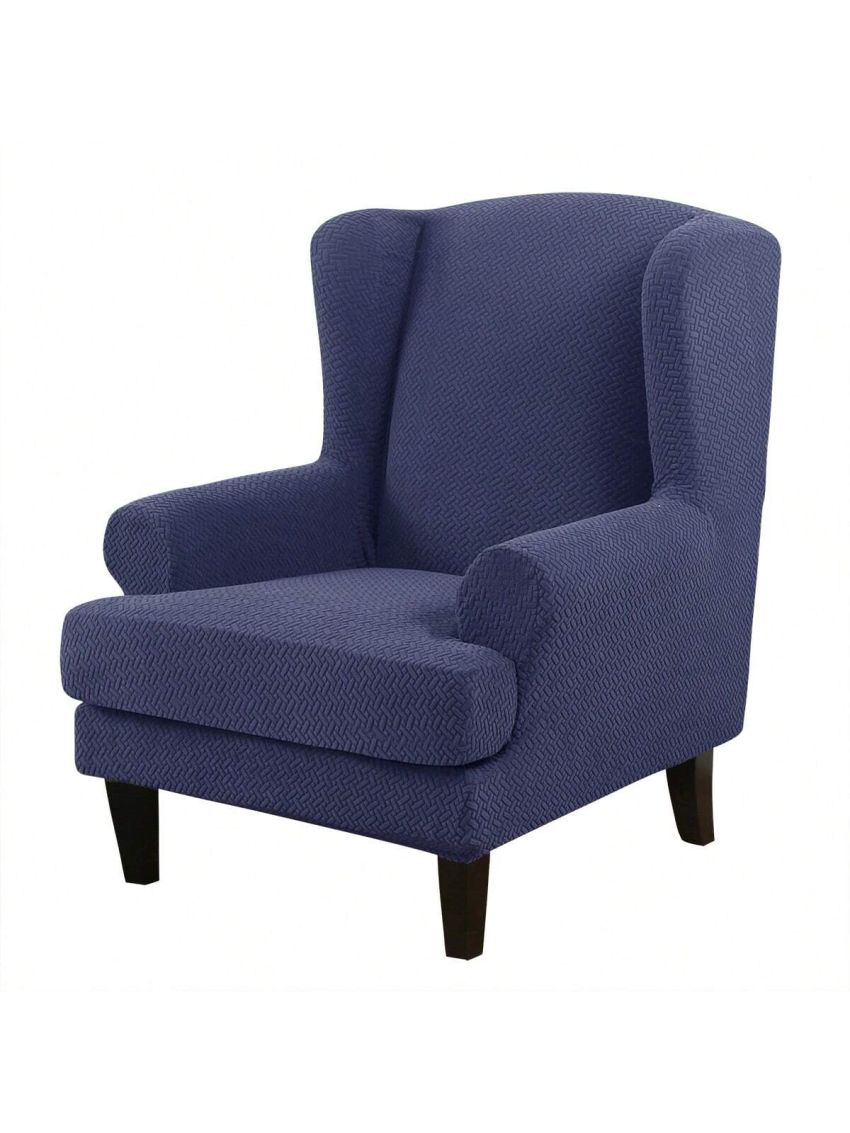 Wingback Armchair Cover Stretch Slipcover Elastic Wing Chair Cvoer Protector 2 Pieces