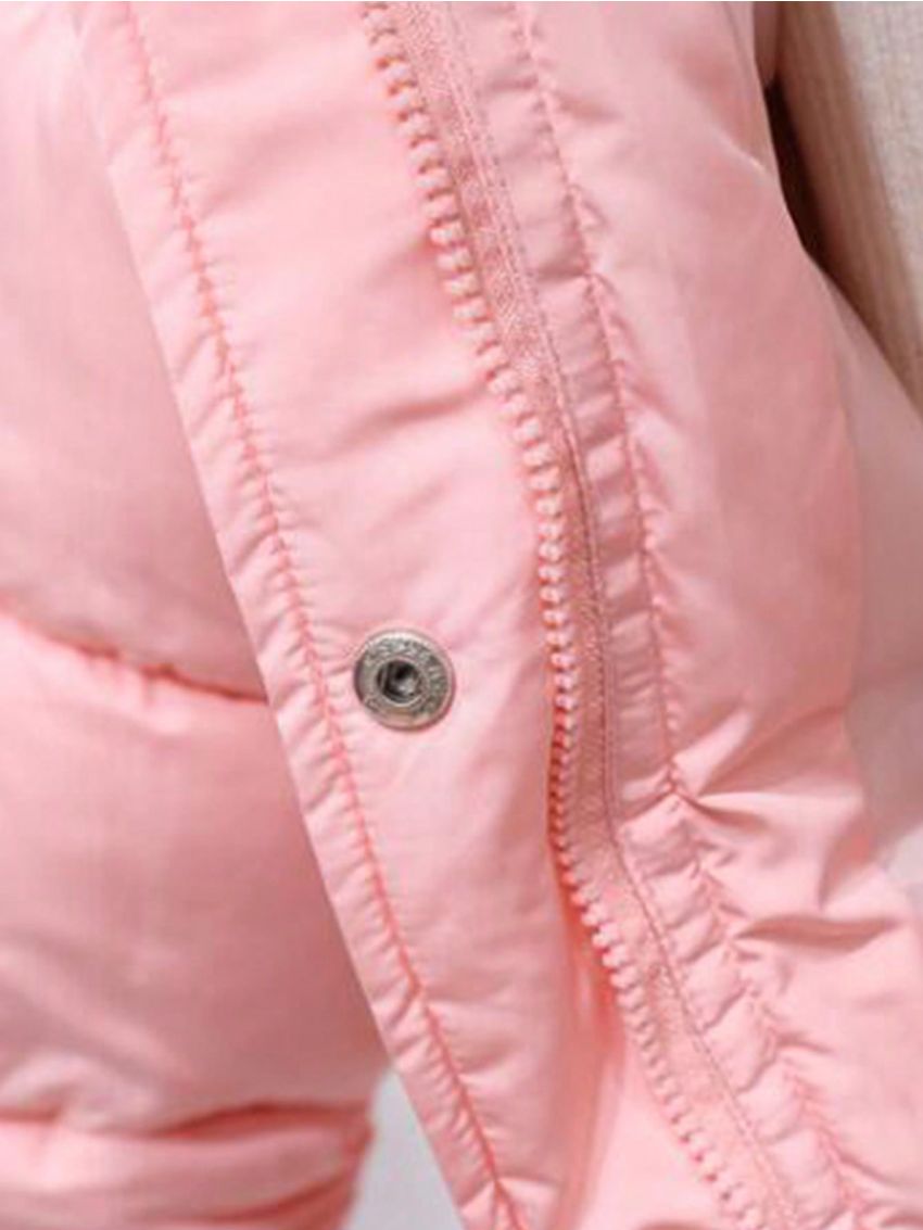 Tween Girl Fuzzy Trim Hooded Puffer Coat