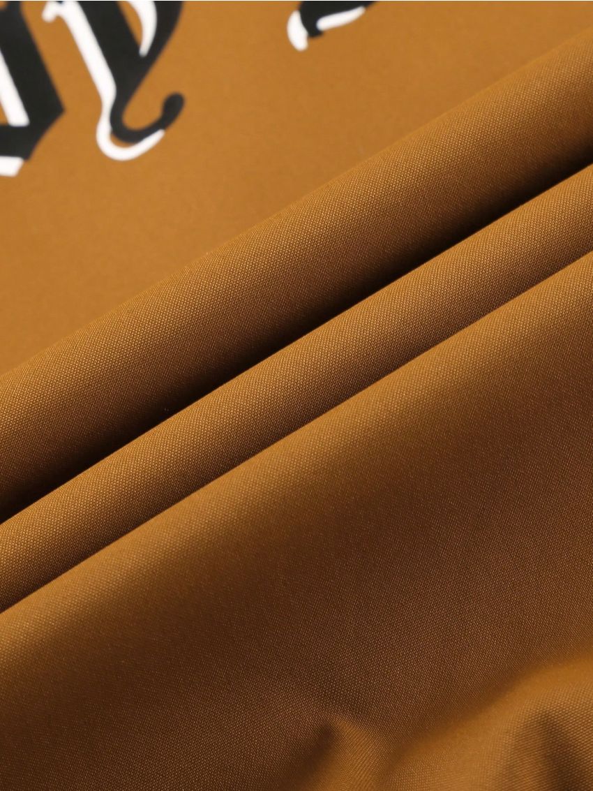 Manfinity Homme Men Letter Patched Striped Trim Drop Shoulder Varsity Jacket