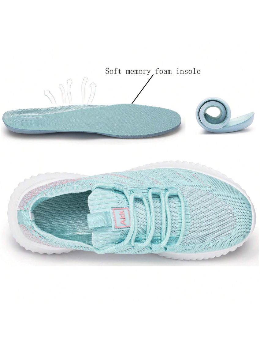 Womens Athletic Walking Shoes - Memory Foam Lightweight Tennis Sports Shoes Gym Jogging Slip On Running Sneakers