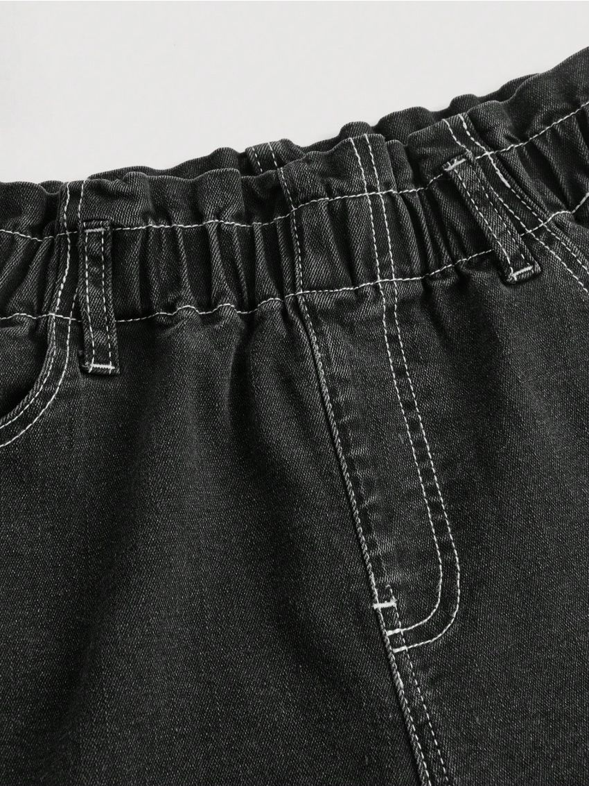 SHEIN Teen Girls' Casual High Waisted Stretchy Slim Fit Flared Jeans