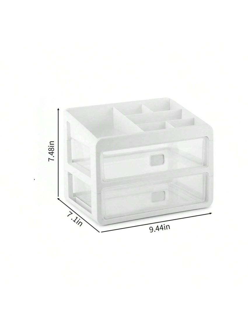 Makeup Organizer for Vanity, Cosmetic Display Cases, Bedroom Bathroom Countertop Desk Cosmetics Organizer for Skin Care, Nail Polish, Eye Shadow, Lotion and Brushes (Clear 3-Layers)