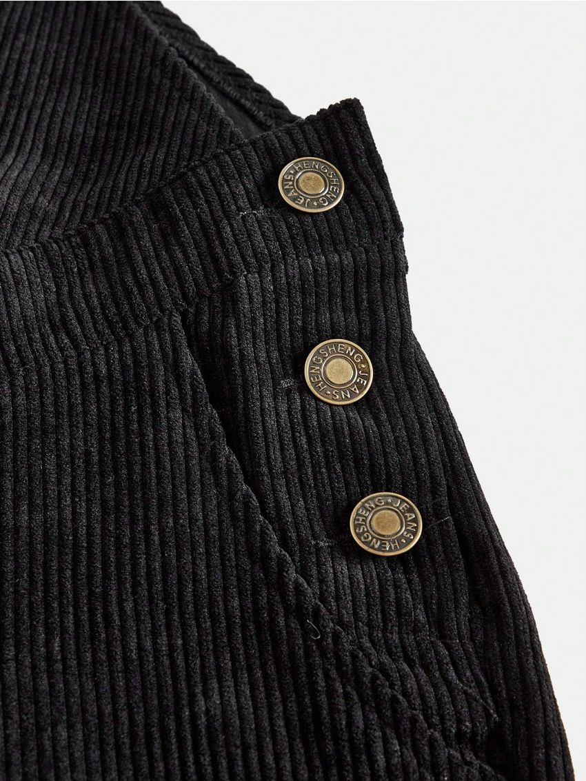 SHEIN Maternity Overalls With Text Pattern