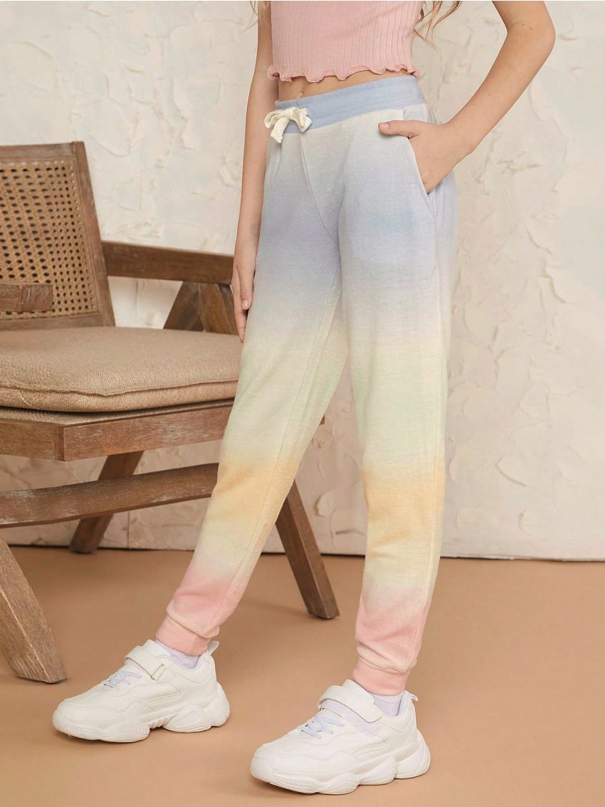 Tween Girls' Ombre Drawstring Waist Joggers
