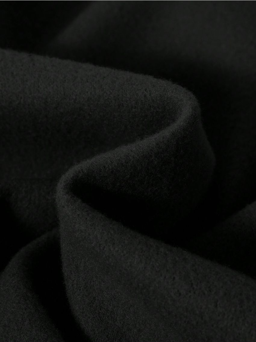 SHEIN Baby Boys' Vintage Style Mixed Color Loose Fit Woolen Coat With Stand Collar For Cold Weather