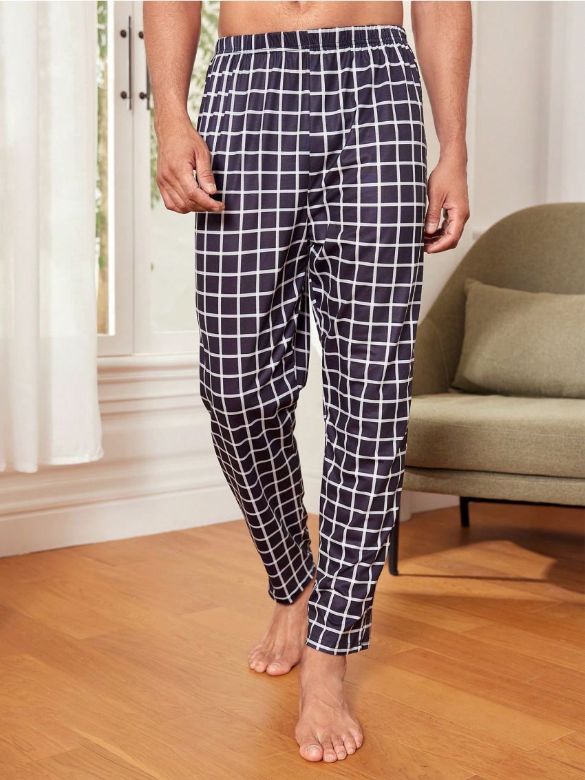 Men's Plaid Patterned Loungewear Pants