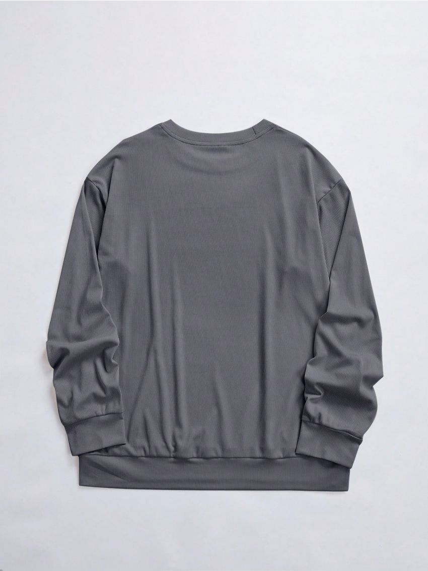 Women's Letter Print Drop Shoulder Sweatshirt