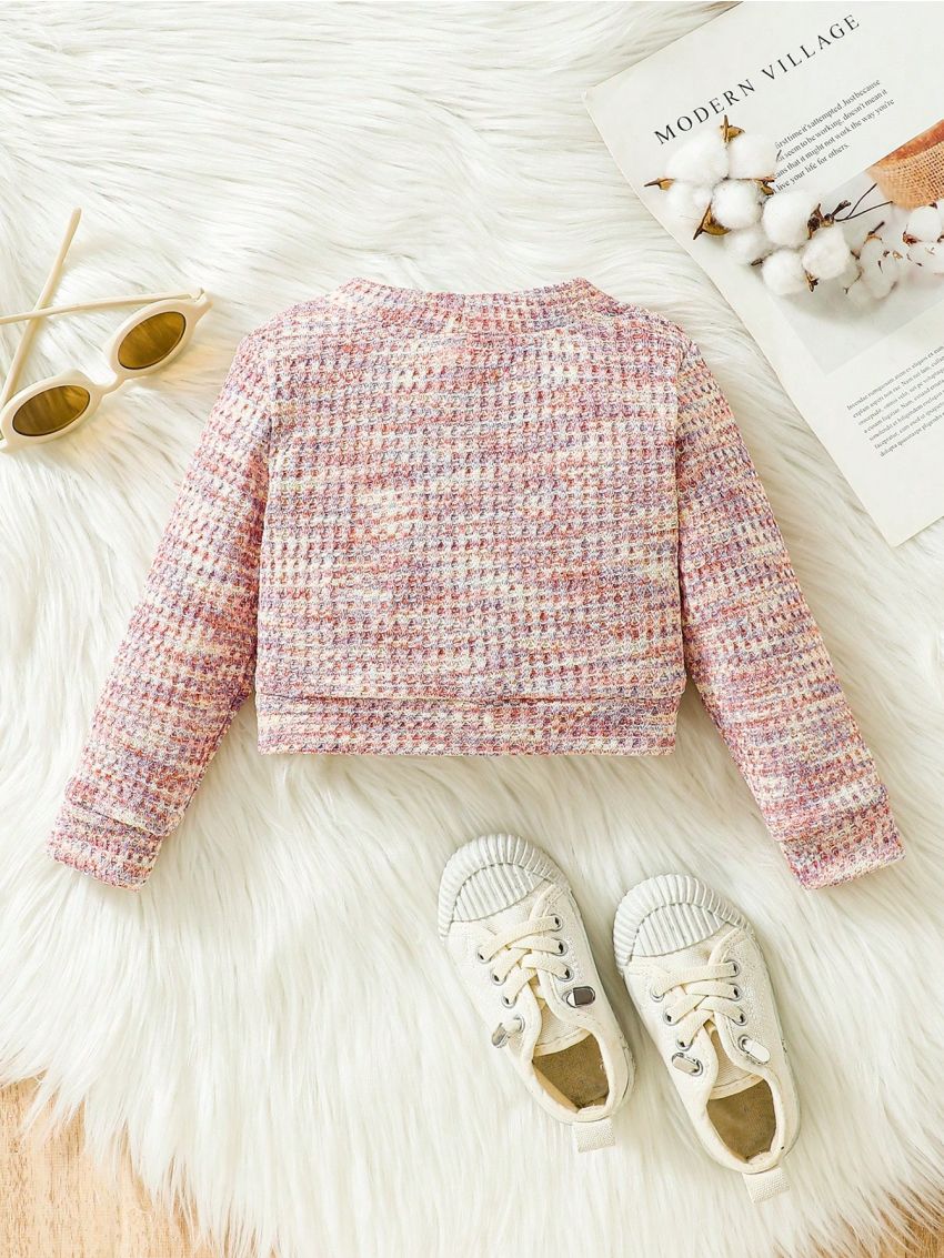 Baby Girls' Marble Knit Button Front Cardigan