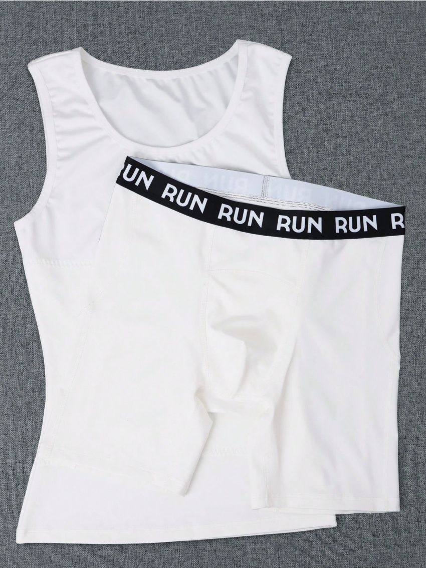 Men's Textured Weave Compression Body Shaping Suit