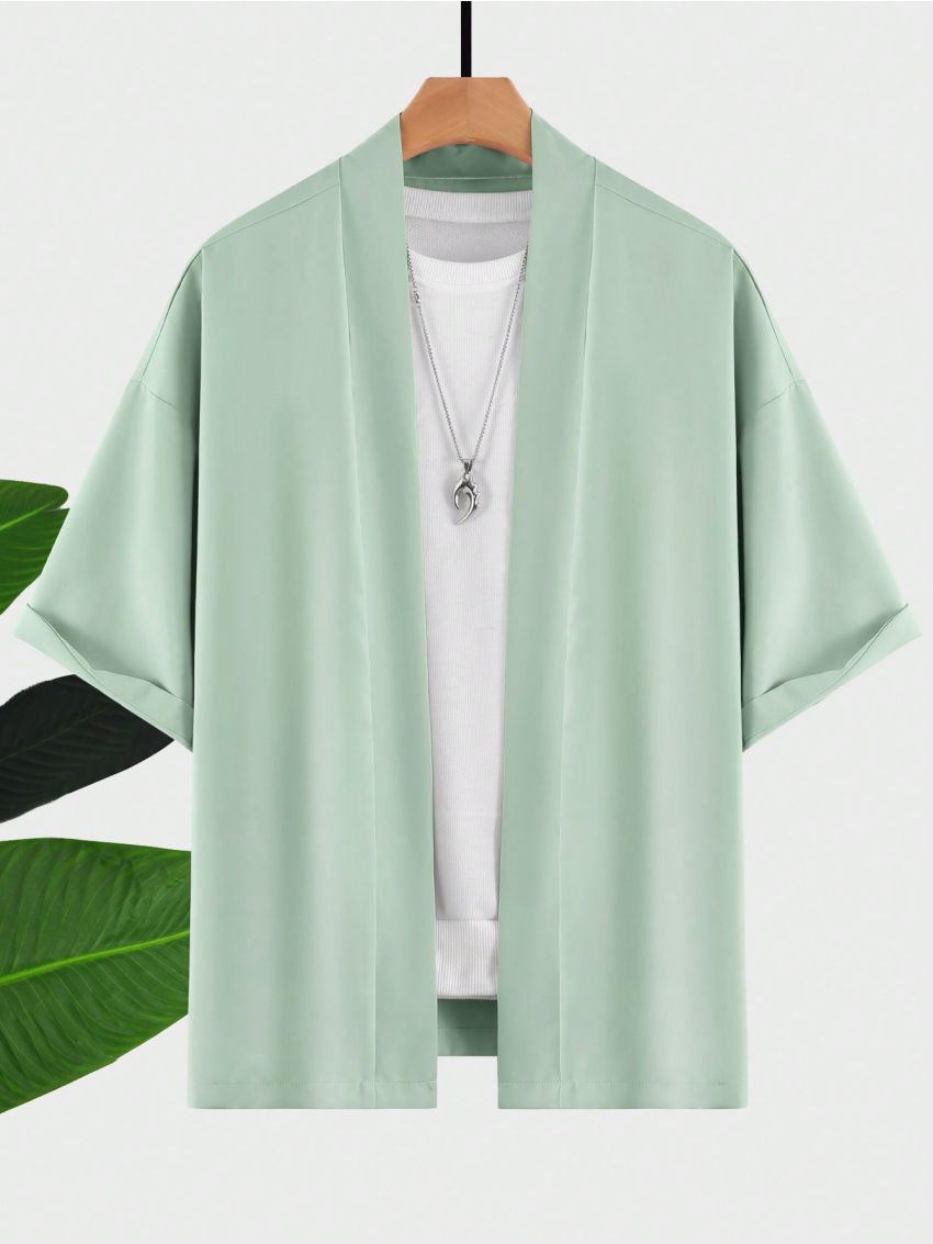 Manfinity Men's Loose Fit Drop Shoulder Short Sleeve Shirt