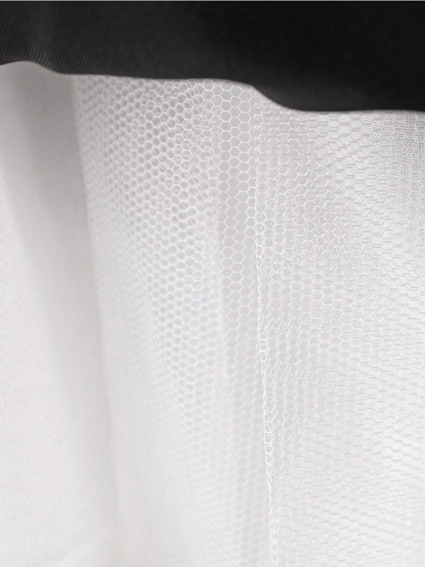 Young Girl Bubble Sleeves Tulle Party Dress