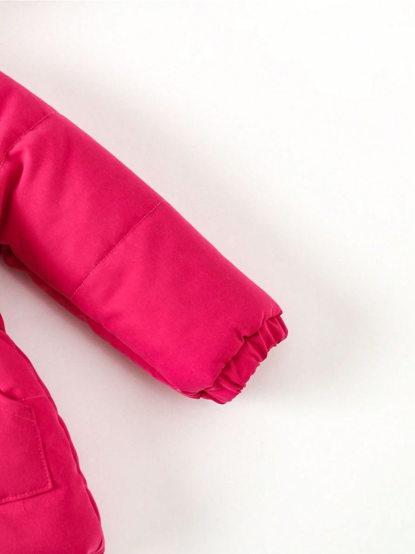 Baby Girl Hooded Belted Puffer Coat
