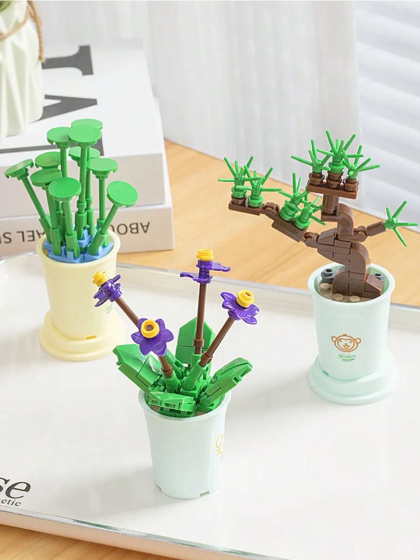 1set teenagers Flower Shaped Building Block Toy