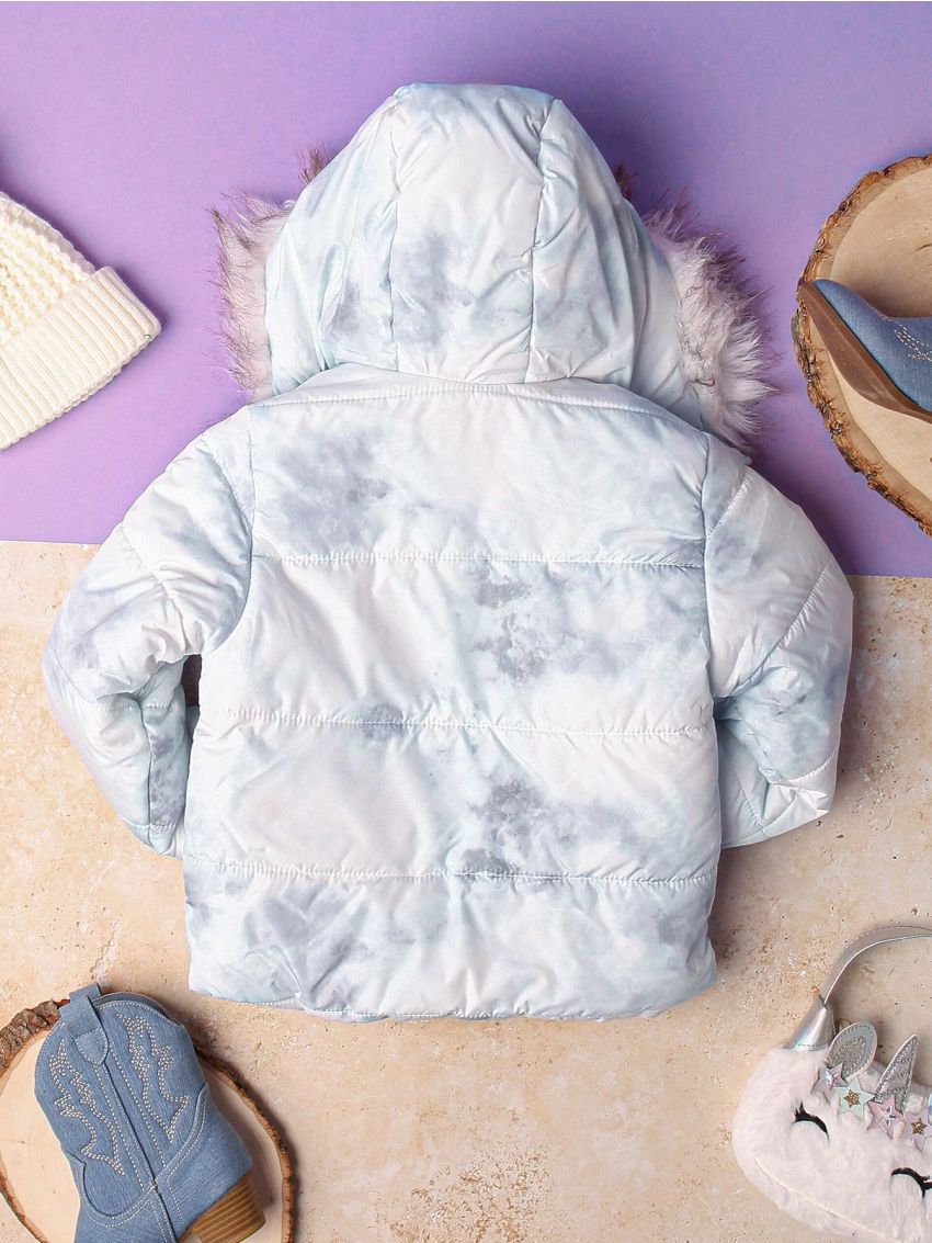 Little Girls' Tie Dye Hooded Warm Jacket