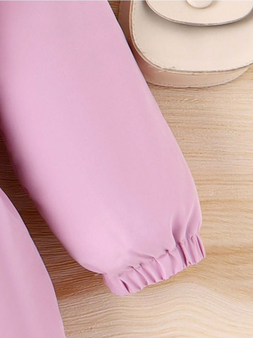 SHEIN Kids CHARMNG Girls' Casual Lovely Warm Hooded -padded Jacket For Fashion Trend