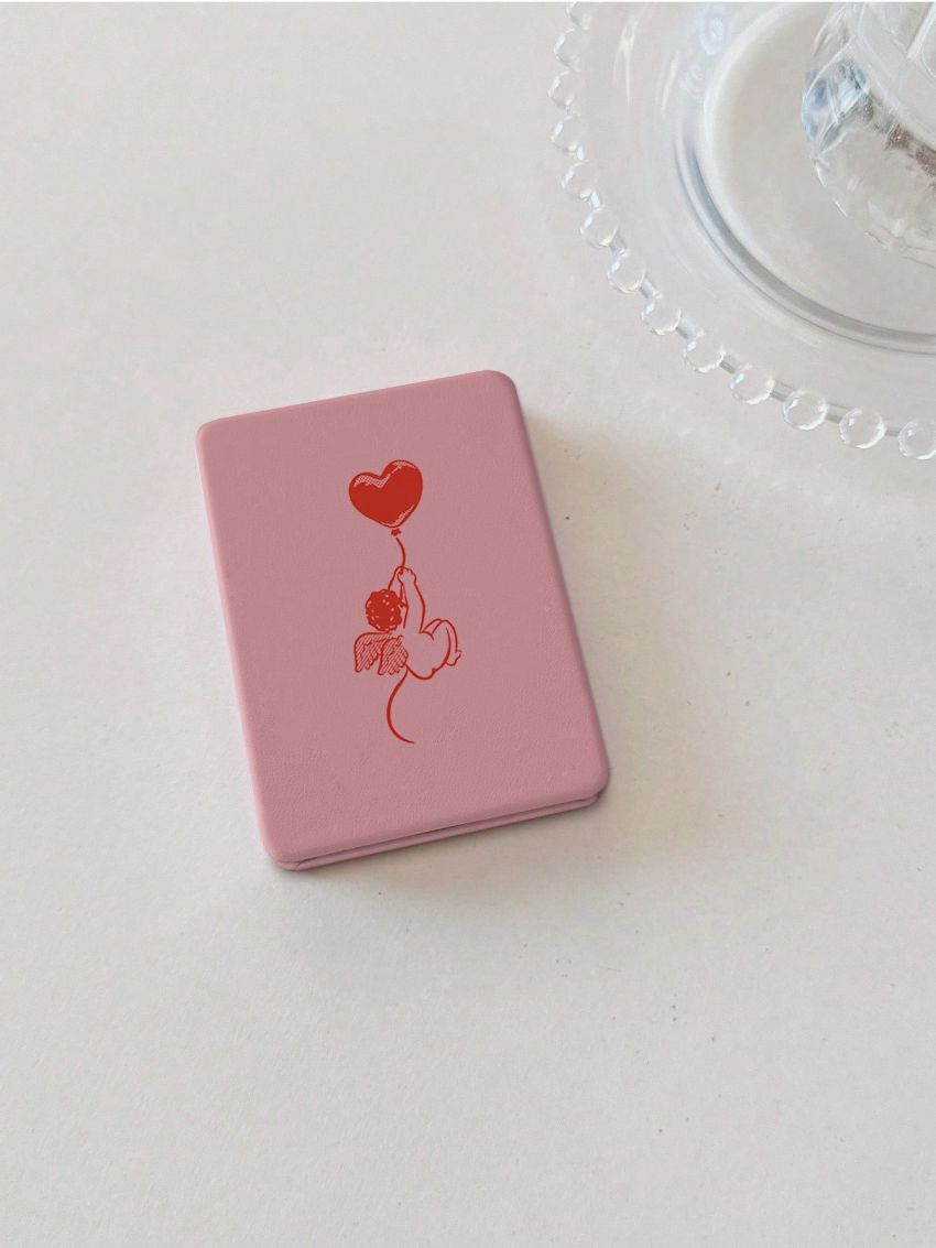 Megawork Portable Folding Double-sided Mirror With Cute Angel Design