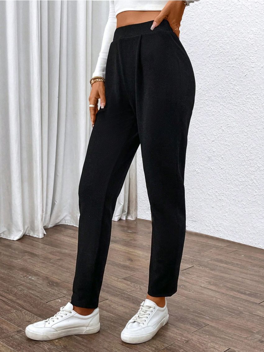 SHEIN Essnce Solid Carrot Pants