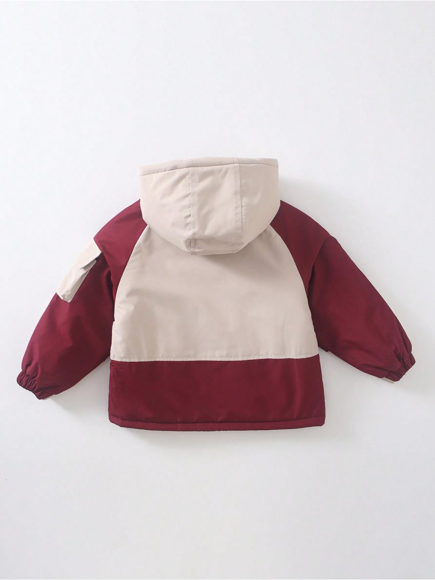 Boys' Hooded Jacket With 3d Pocket Design