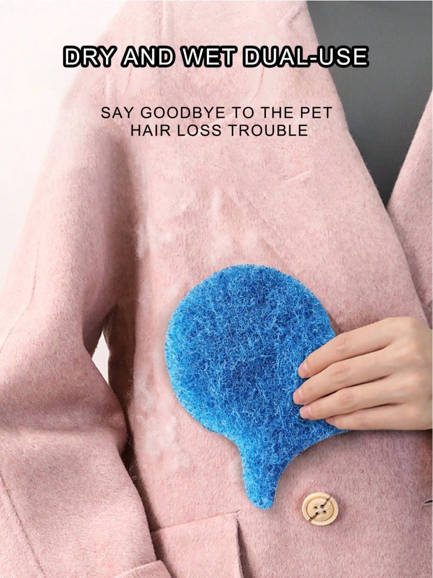 1pc Solid Color Pet Hair Removal Sponge