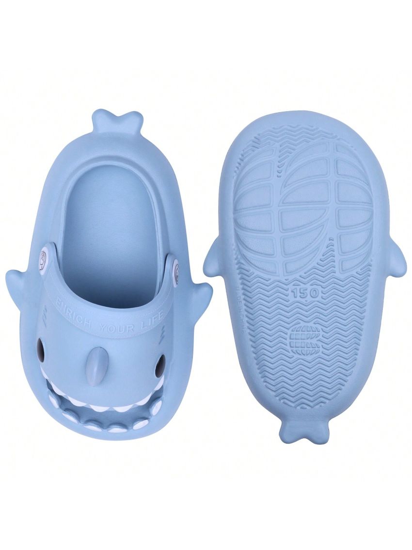 Kids Shark Slides Pillow Shower Slippers Quick Dry Sandals Boys Girls Comfy Cloud Slides Summer Non-Slip Thick Sole Beach Pool shoes