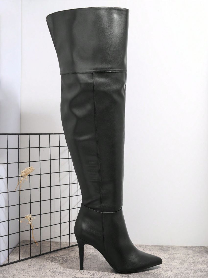 Point Toe High Heel Women Over-the-Knee Boots