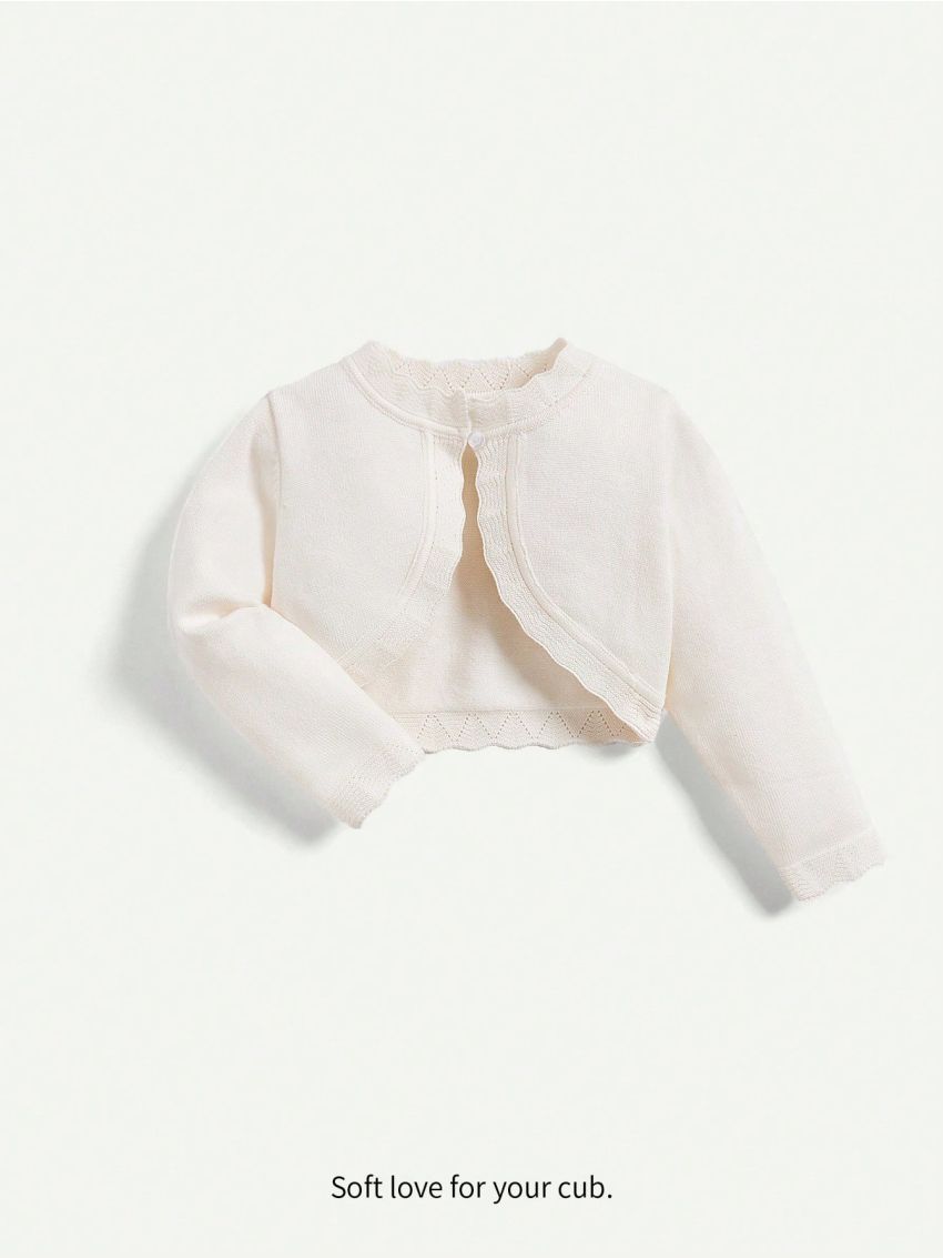 Cozy Cub Baby Girls' Loose Fit Cardigan Sweater With Button Front And Long Sleeves, College Style