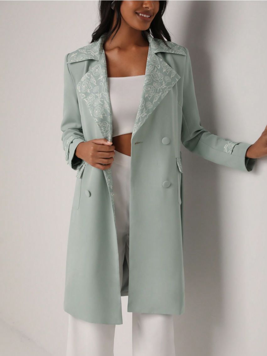 Jacqueline City Double Breasted Belted Trench Coat