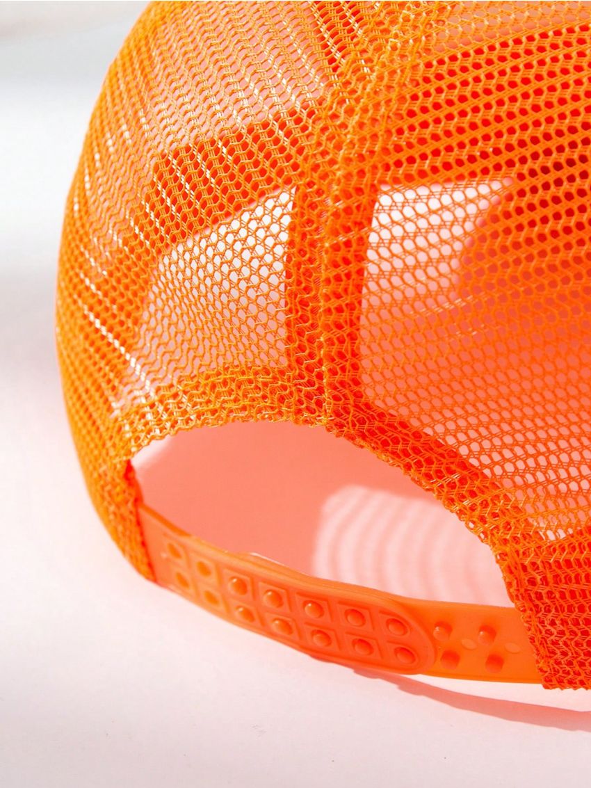 1pc Men's Cartoon Emoji Print Baseball Cap With Mesh Back Design