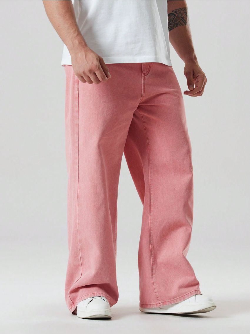 Men's Plus Size Solid Color Jeans