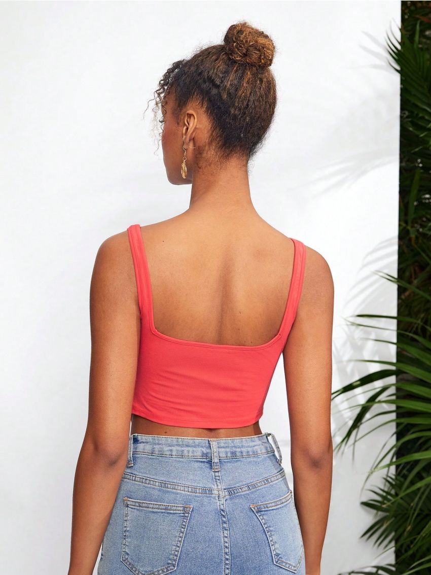 WANDERFUL Women's Fitted Sleeveless Cutout Top