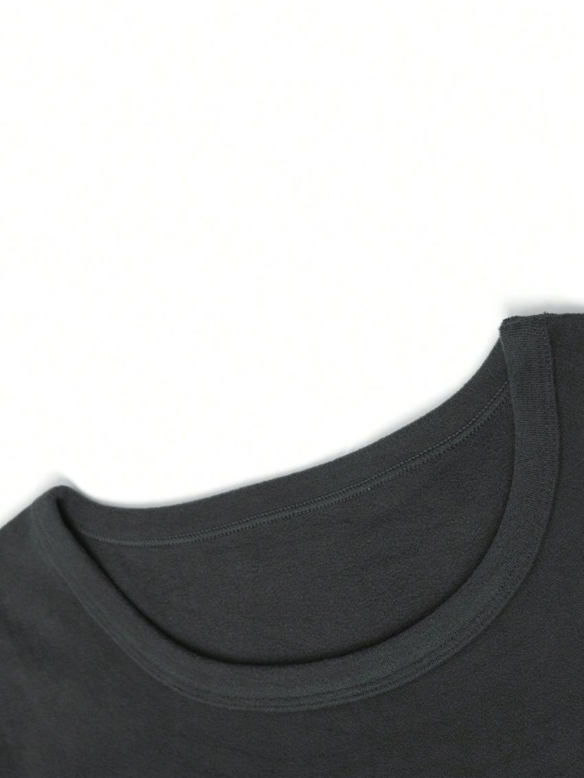 Men Solid Thermal Underwear Tee