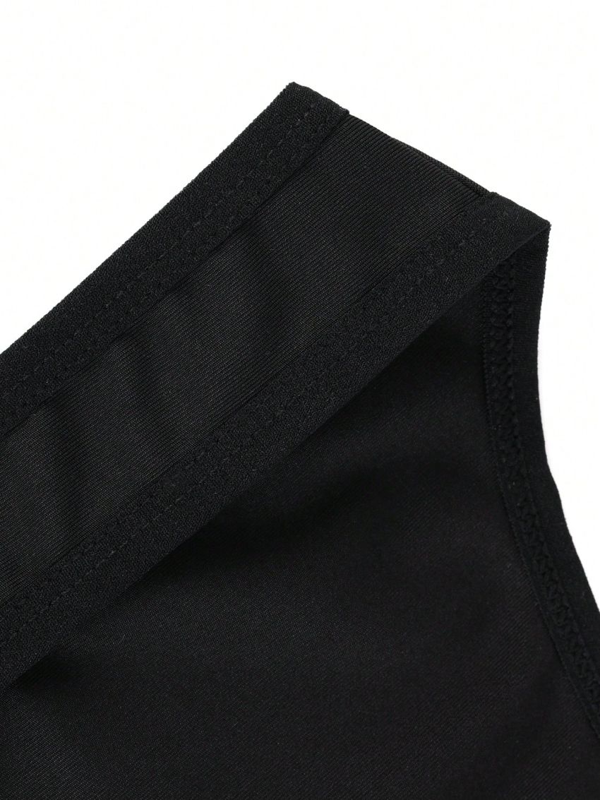 Men's Solid Color Body Shaping Bodysuit